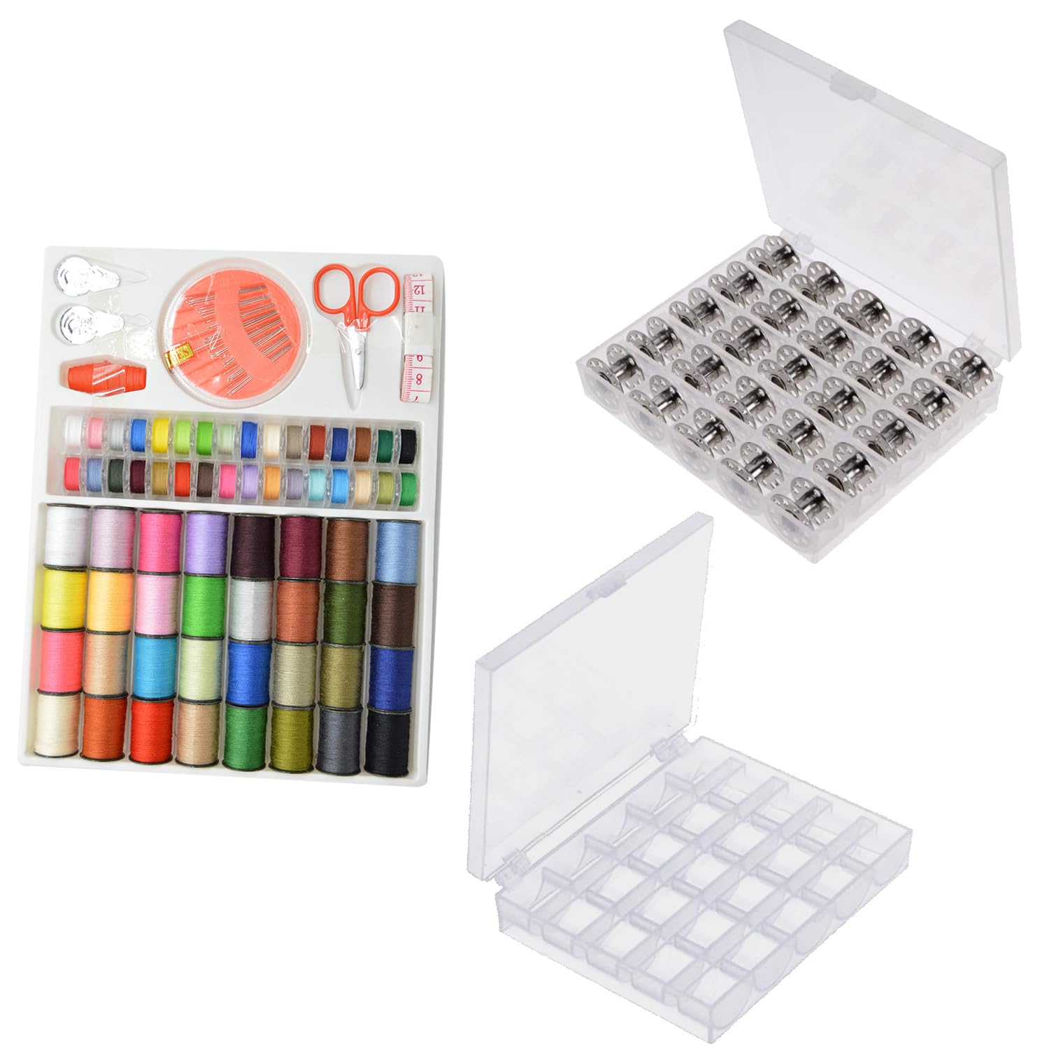 Amazon | NABESHI ミシン 糸 裁縫セット 初心者向け ボビンケース